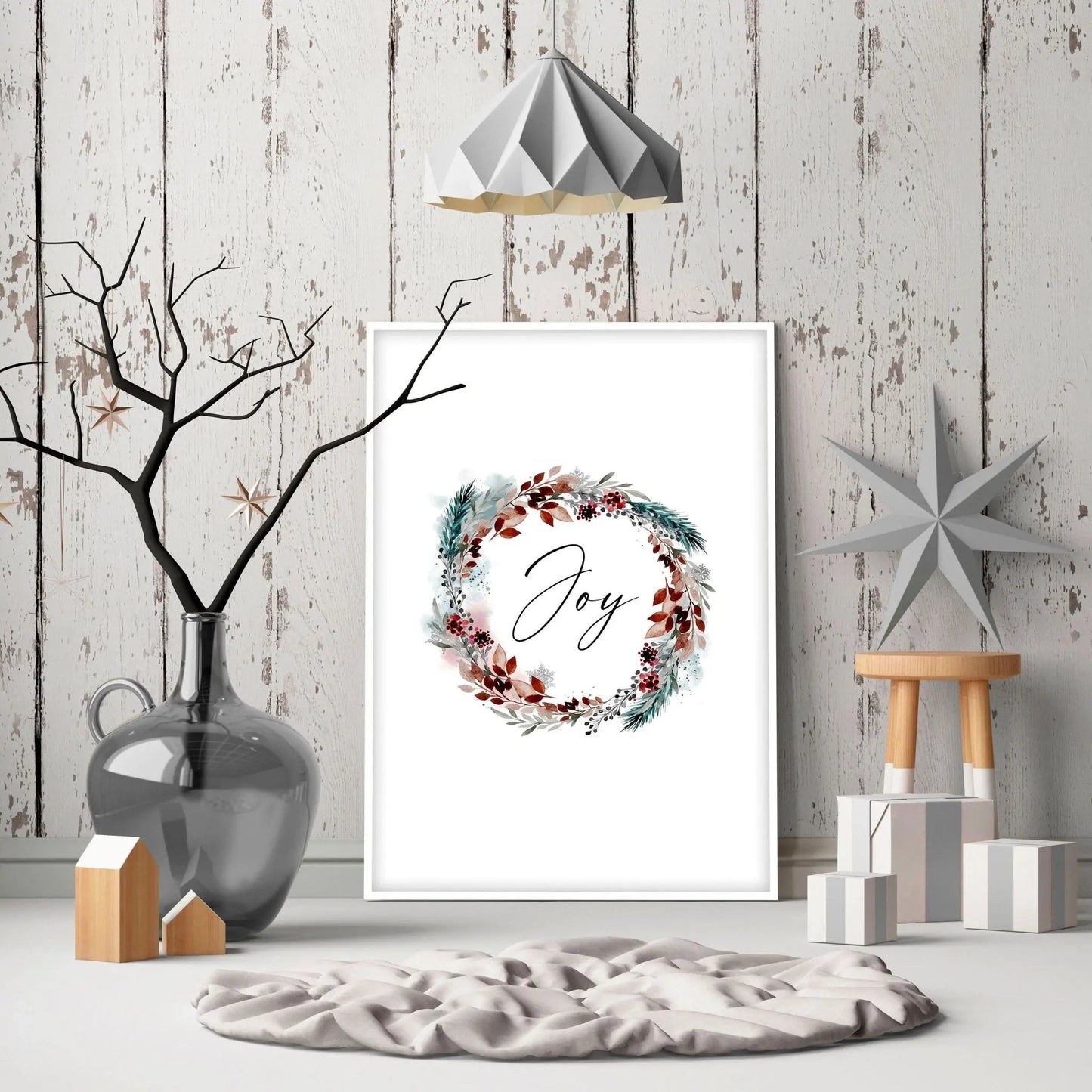 Christmas decor joy | wall art print About Wall Art