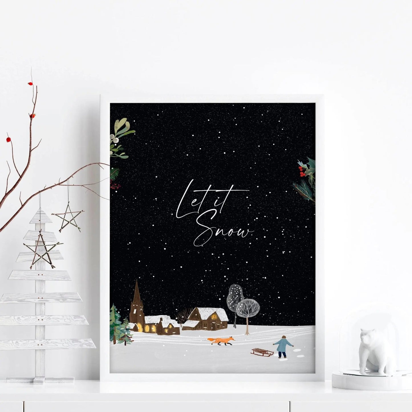 Christmas decor village | wall art print About Wall Art