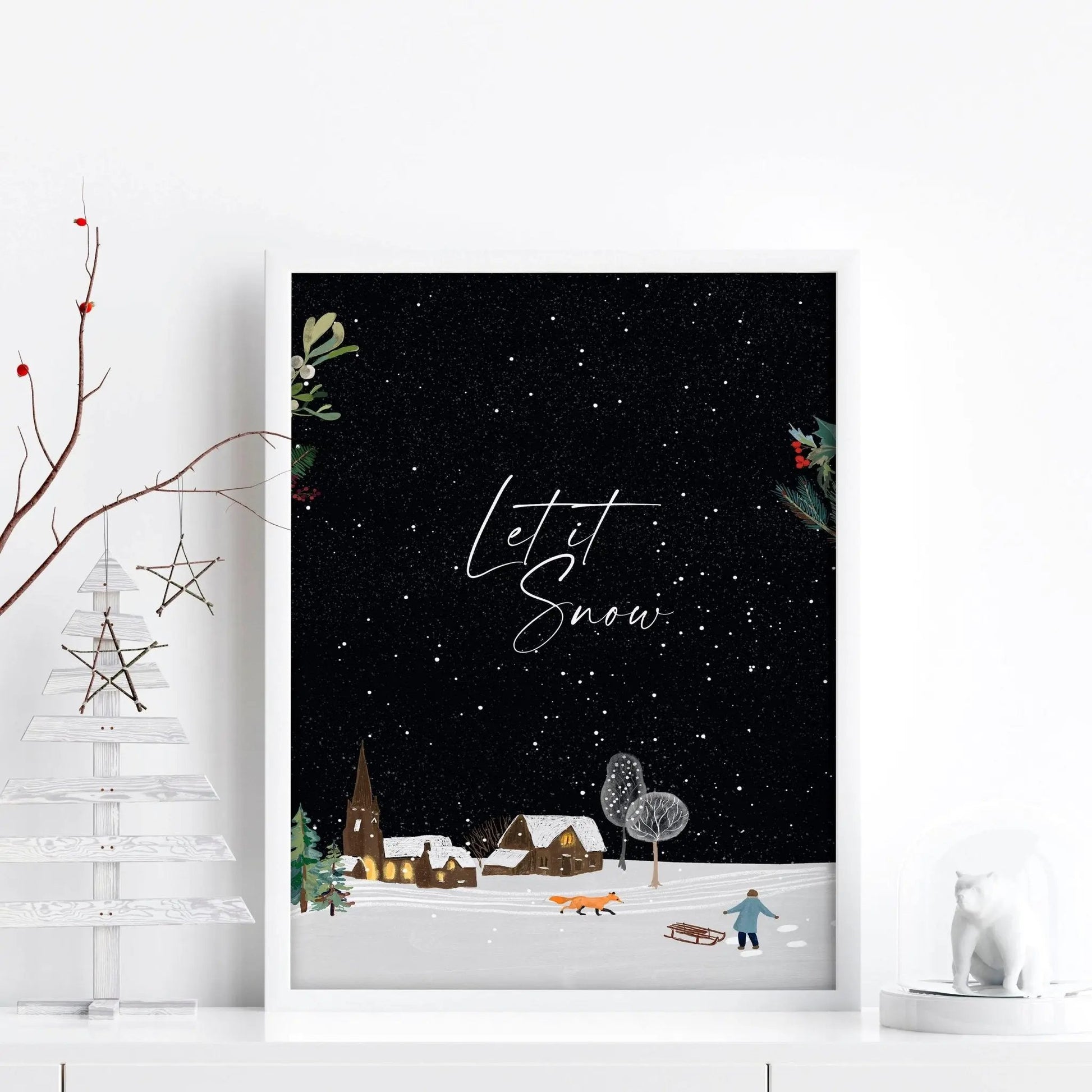 Christmas decor village | wall art print About Wall Art