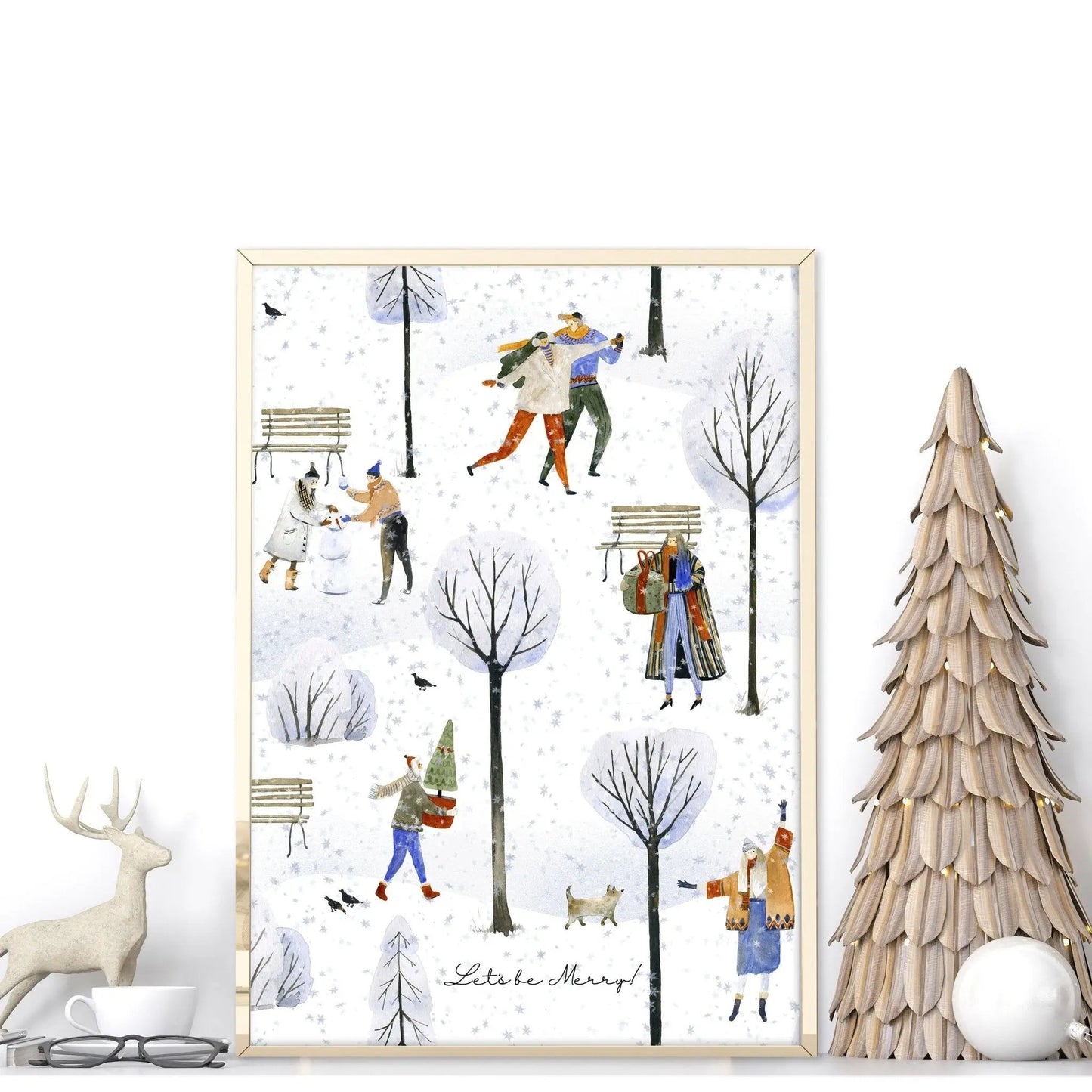 Christmas decorations wall art print About Wall Art