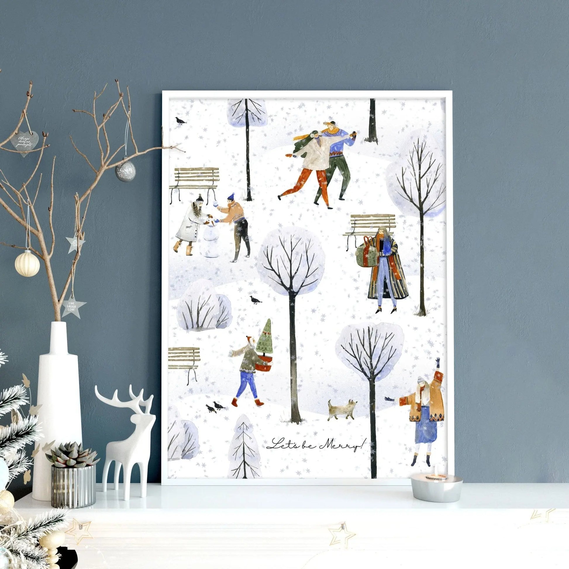 Christmas decorations wall art print About Wall Art