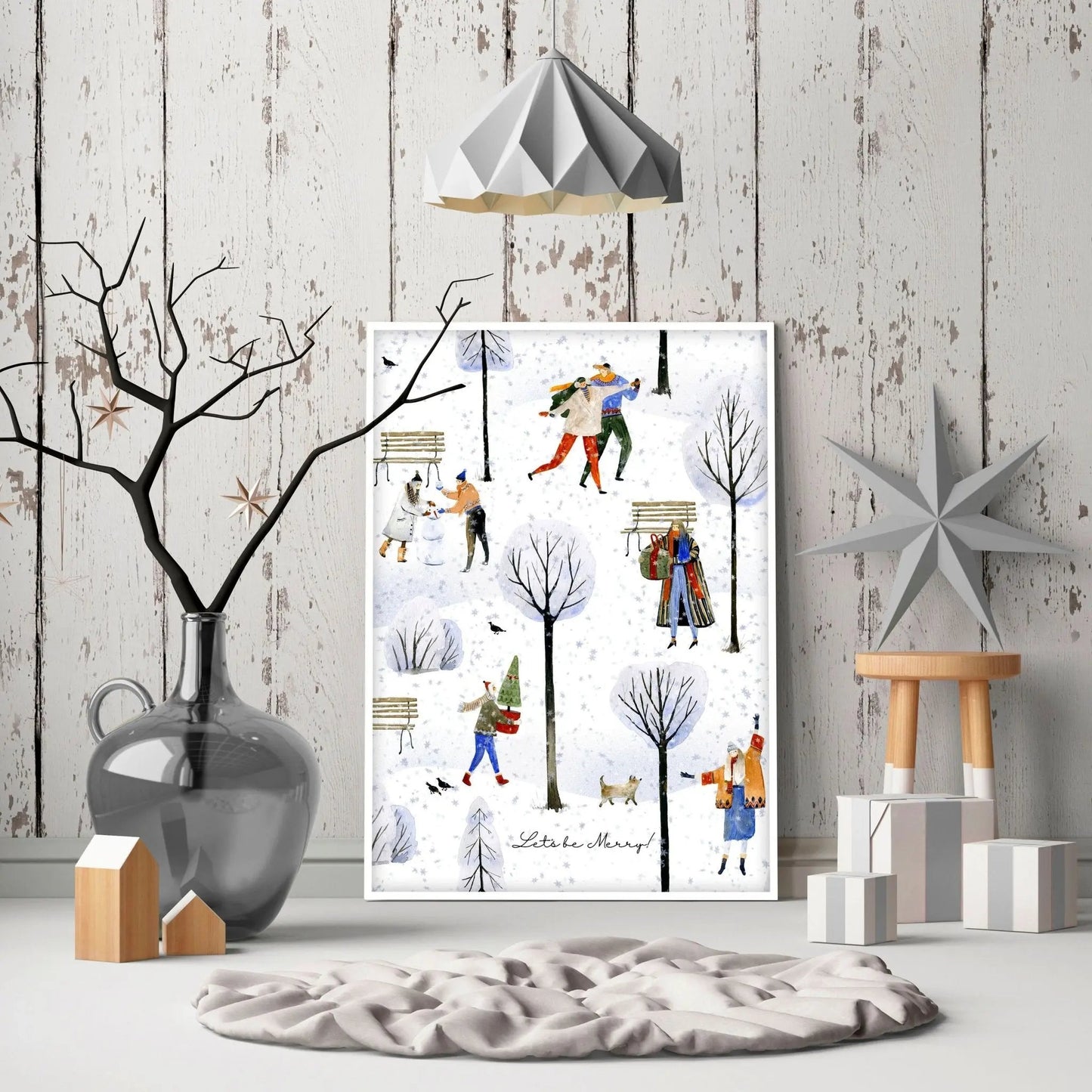 Christmas decorations wall art print About Wall Art