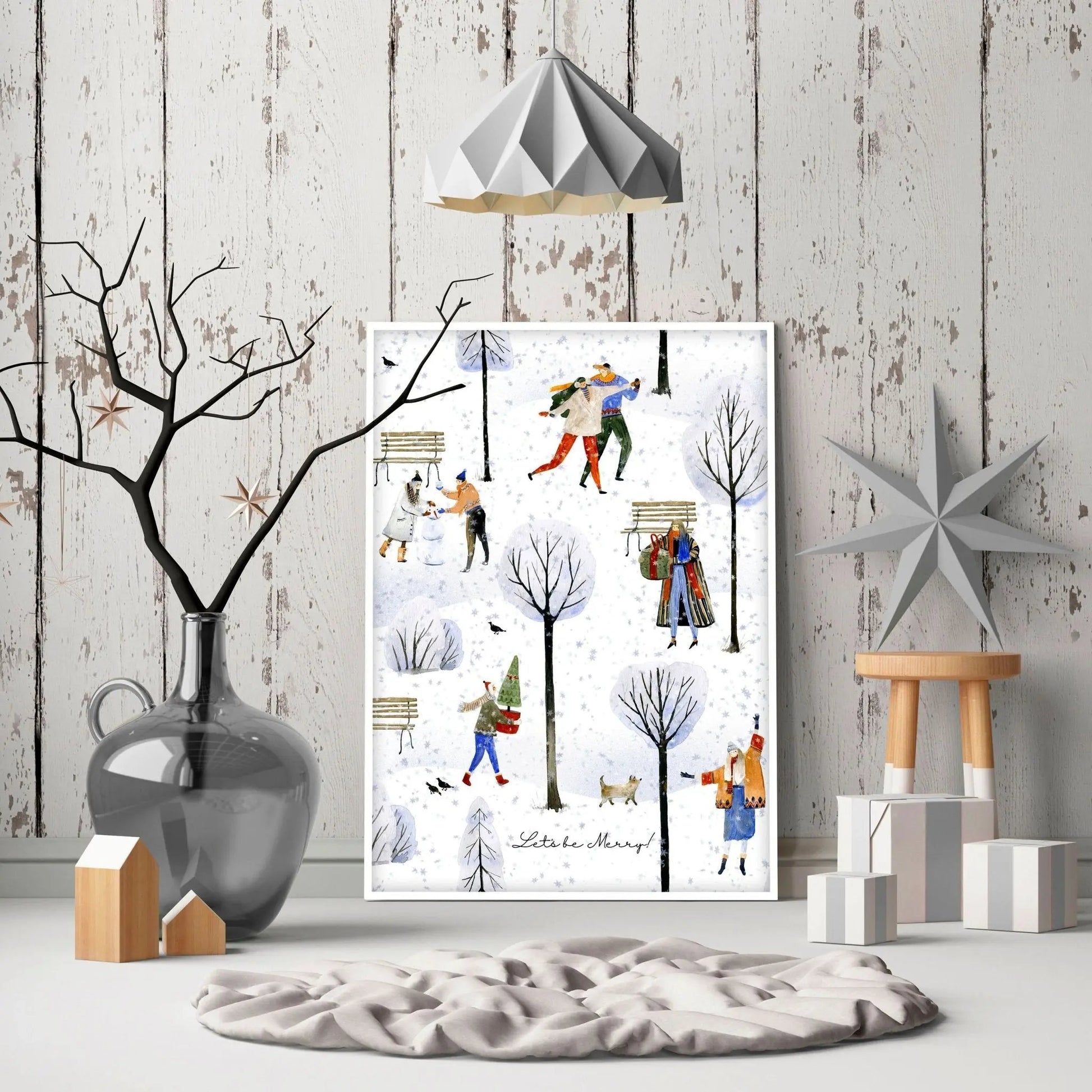 Christmas decorations wall art print About Wall Art