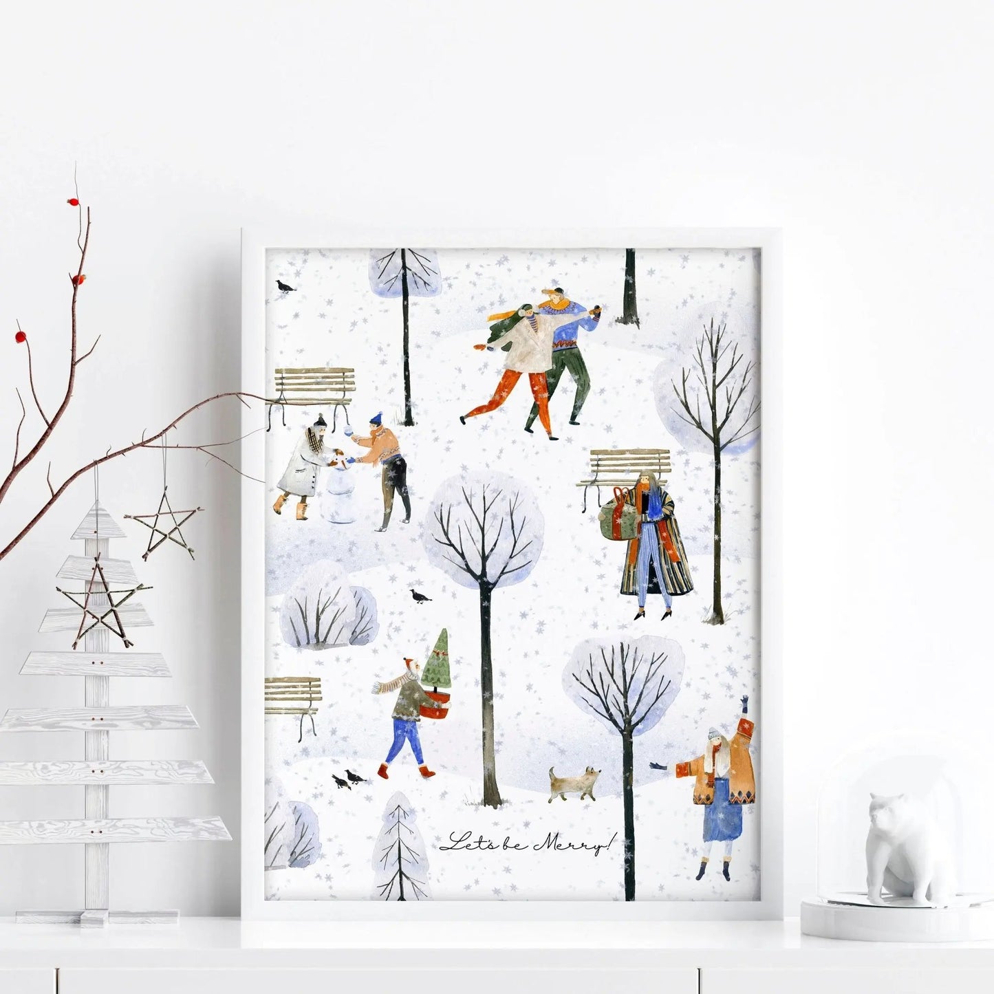 Christmas decorations wall art print About Wall Art
