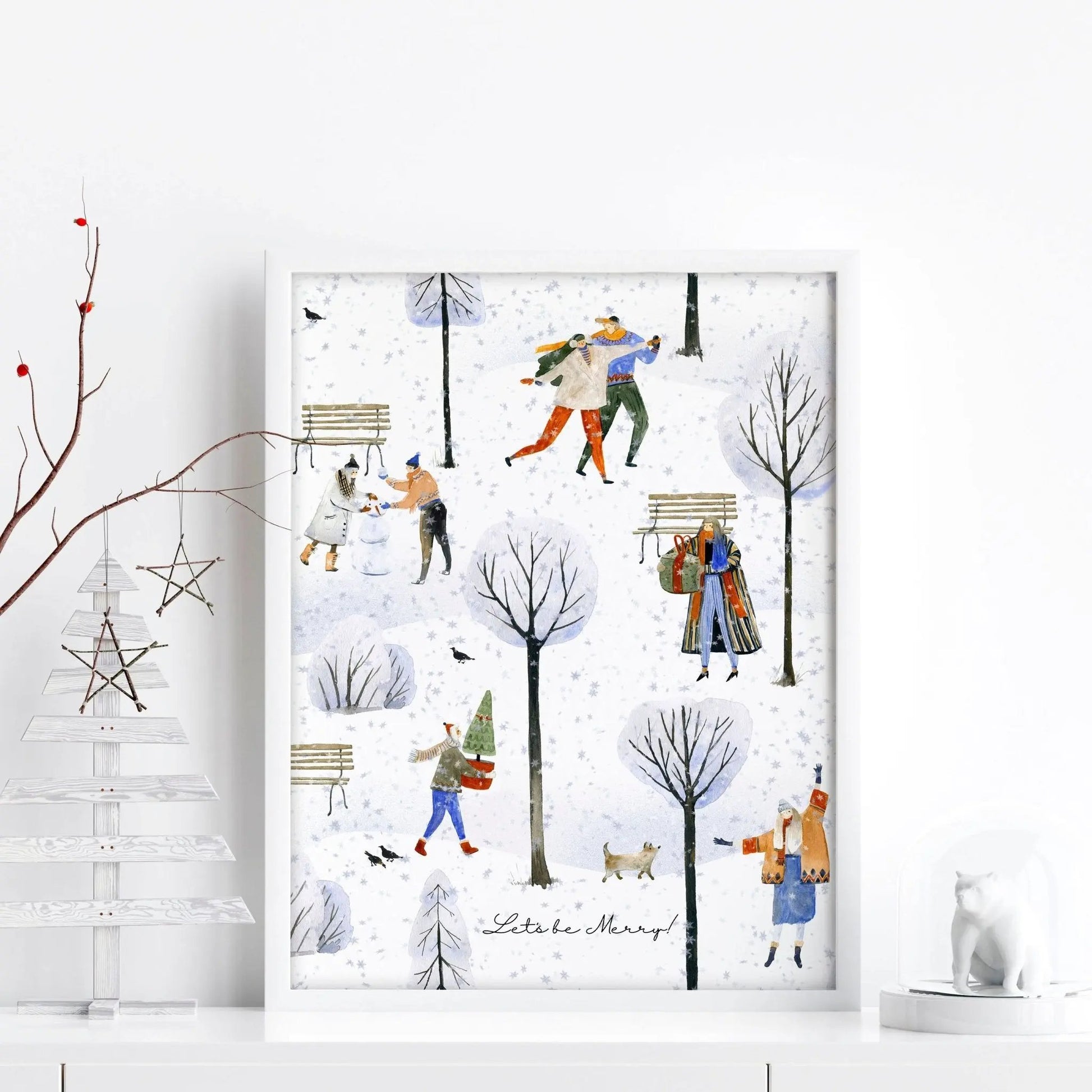 Christmas decorations wall art print About Wall Art