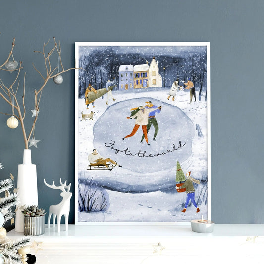Indoor christmas wall decorations | wall art print About Wall Art