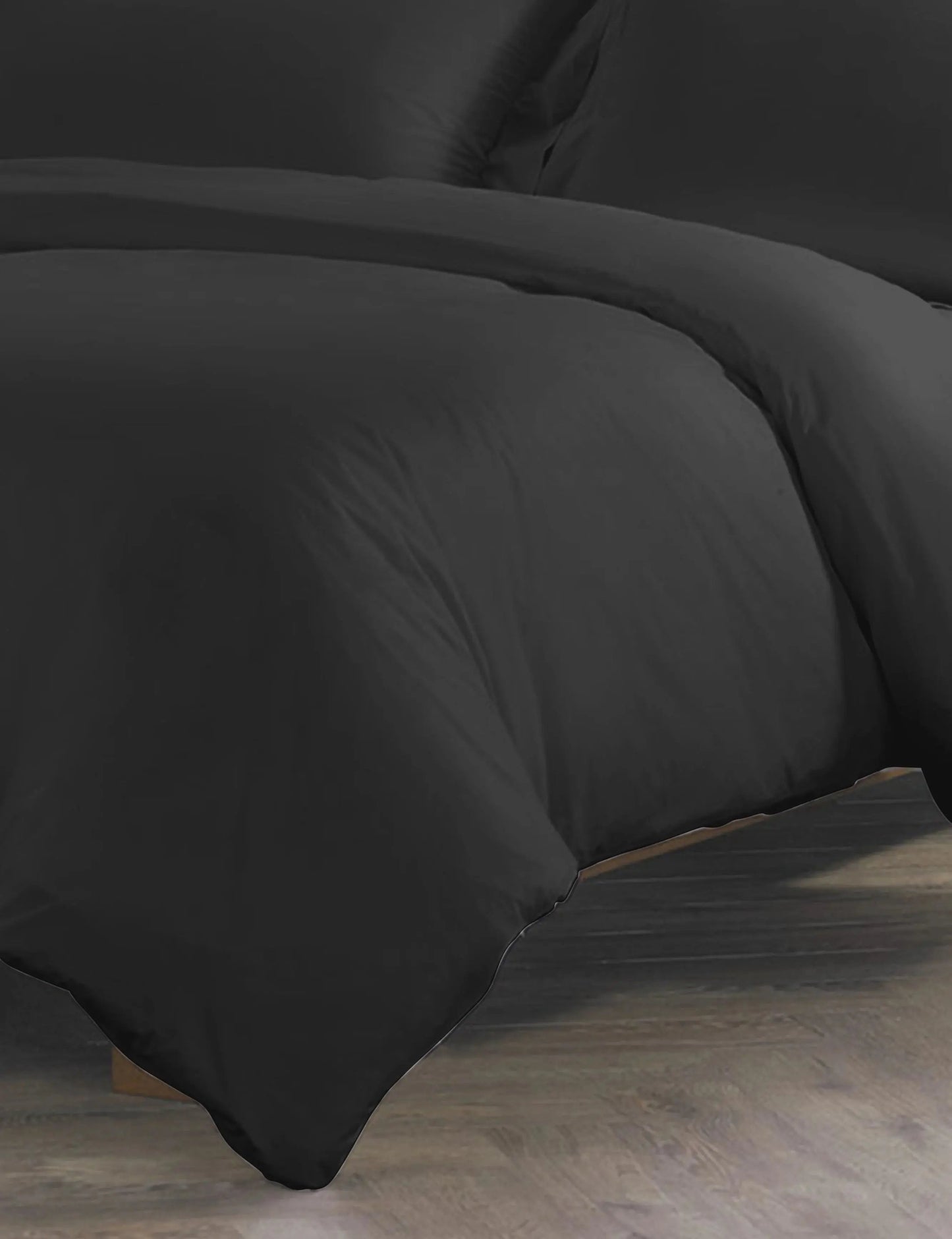 Pure Egyptian Cotton Duvet Cover Bed Set in Black Euphoric Bedding
