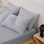 Ella Cotton - Dove Grey Pillowcases Pair