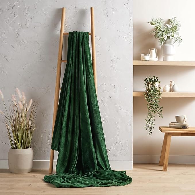 Flannel Ultra Soft Fleece Throw Blanket Super Warm Plush Lightweight All-Season Comfort for Bed Sofa Couch Chair Multiple Sizes and Colors by OLIVIA ROCCO