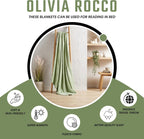 Flannel Ultra Soft Fleece Throw Blanket Super Warm Plush Lightweight All-Season Comfort for Bed Sofa Couch Chair Multiple Sizes and Colors by OLIVIA ROCCO