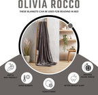 Flannel Ultra Soft Fleece Throw Blanket Super Warm Plush Lightweight All-Season Comfort for Bed Sofa Couch Chair Multiple Sizes and Colors by OLIVIA ROCCO