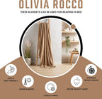 Flannel Ultra Soft Fleece Throw Blanket Super Warm Plush Lightweight All-Season Comfort for Bed Sofa Couch Chair Multiple Sizes and Colors by OLIVIA ROCCO