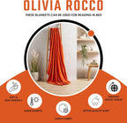 Flannel Ultra Soft Fleece Throw Blanket Super Warm Plush Lightweight All-Season Comfort for Bed Sofa Couch Chair Multiple Sizes and Colors by OLIVIA ROCCO