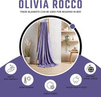 Flannel Ultra Soft Fleece Throw Blanket Super Warm Plush Lightweight All-Season Comfort for Bed Sofa Couch Chair Multiple Sizes and Colors by OLIVIA ROCCO