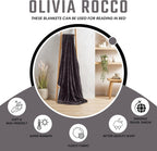 Flannel Ultra Soft Fleece Throw Blanket Super Warm Plush Lightweight All-Season Comfort for Bed Sofa Couch Chair Multiple Sizes and Colors by OLIVIA ROCCO
