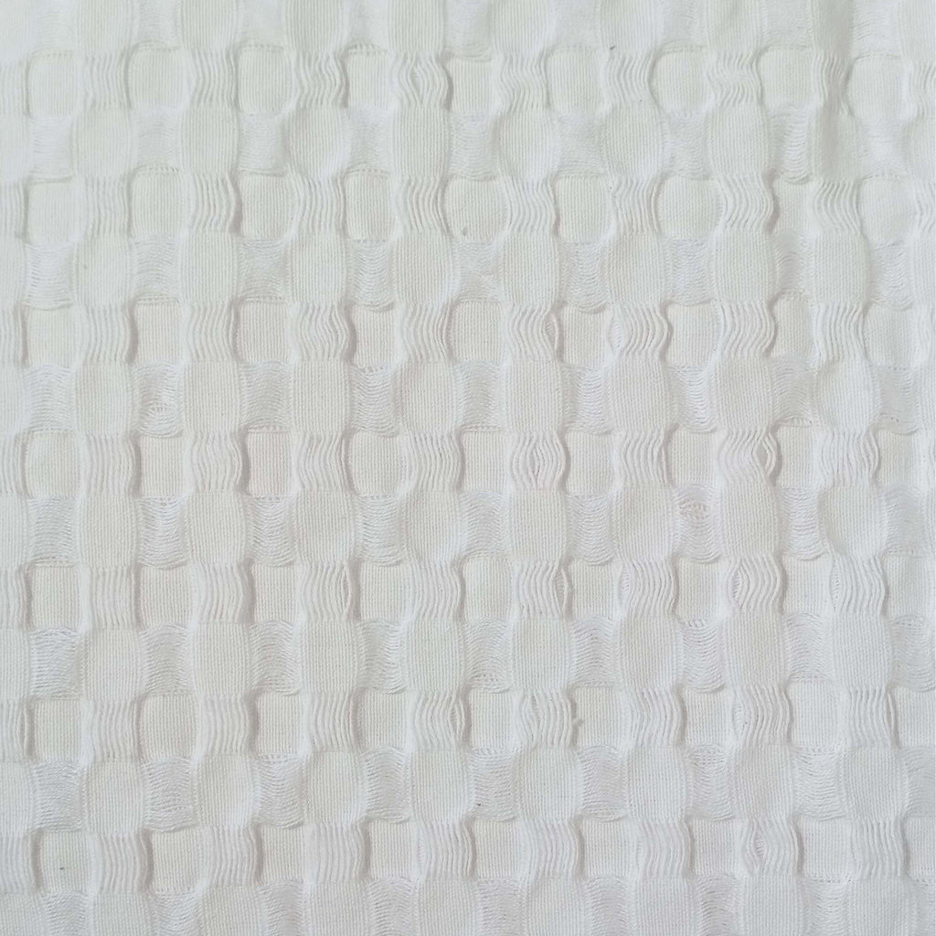 Florian Checked Throw Blanket White Bedspread for Sofas Armchairs Sofa Settee Couch Beds & Couches by OLIVIA ROCCO