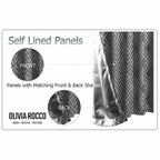Geometric Silver Sparkle Blackout Curtains Soft Thermal Insulated Eyelet Ring Top Living Room & Bedroom Drapes by OLIVIA ROCCO