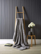 Handmade Chunky Cable Knit Throw Luxurious Oversized Super Soft Fleece Blanket for Sofa Bed Decor, Vibrant Bold Colors Cozy Stylish Home Gift by OLIVIA ROCCO