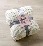 Handmade Chunky Cable Knit Throw Luxurious Oversized Super Soft Fleece Blanket for Sofa Bed Decor, Vibrant Bold Colors Cozy Stylish Home Gift by OLIVIA ROCCO