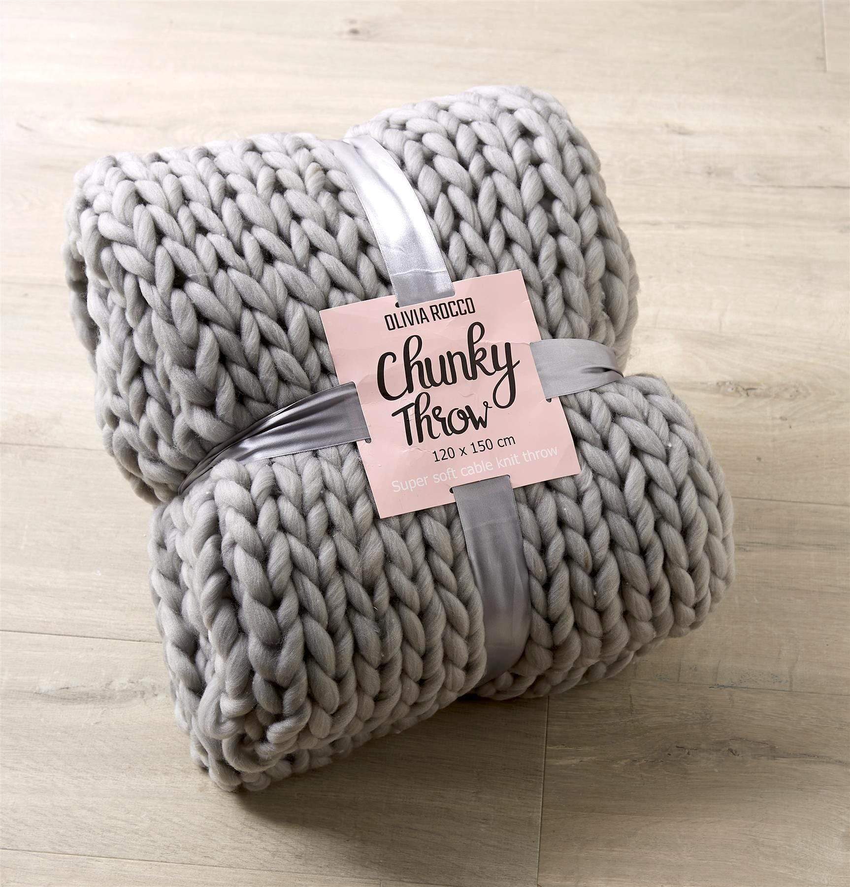 Handmade Chunky Cable Knit Throw Luxurious Oversized Super Soft Fleece Blanket for Sofa Bed Decor, Vibrant Bold Colors Cozy Stylish Home Gift by OLIVIA ROCCO