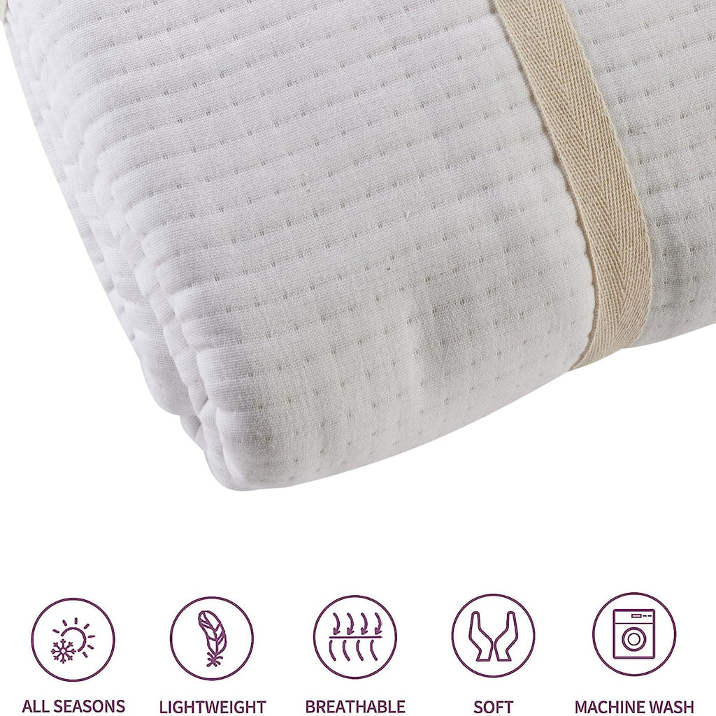 Hotel Collection 240 x 260 cm Quilted Bedspread in Sustainable Cotton Soft and Durable White and Grey Bedding for Elegant Bedroom Decor by OLIVIA ROCCO