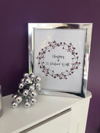 Personalised Custom Wording Christmas At Berry Wreath Christmas Seasonal Wall Home Decor Print