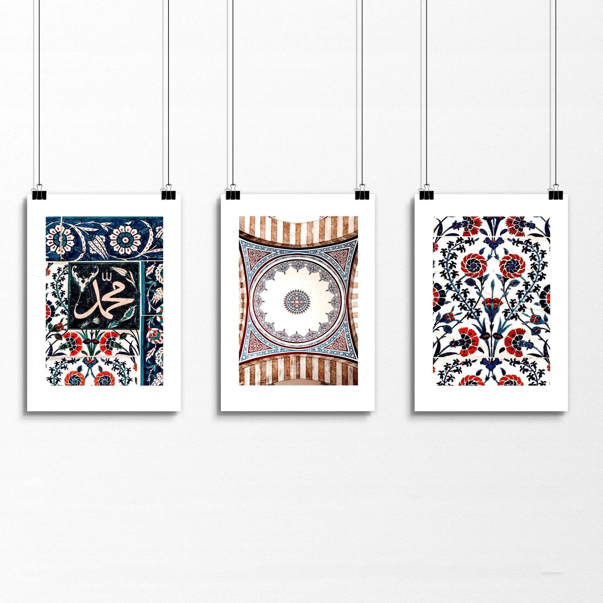 Islamic mosaic wall art | set of 3 pictures for hallway About Wall Art