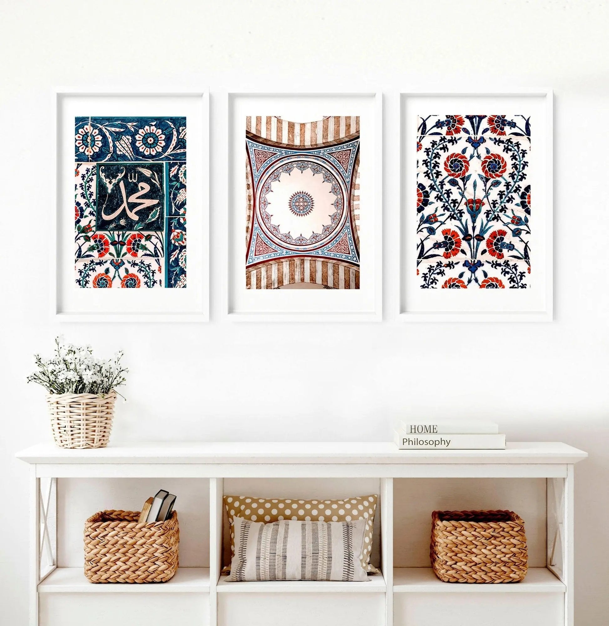 Islamic mosaic wall art | set of 3 pictures for hallway About Wall Art