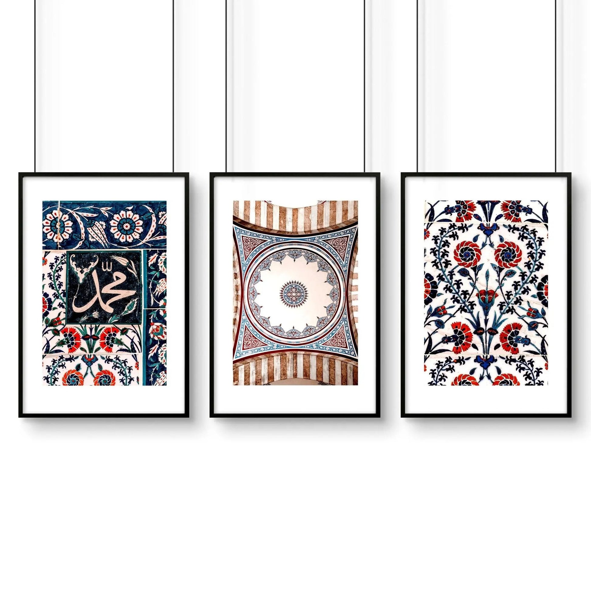 Islamic mosaic wall art | set of 3 pictures for hallway About Wall Art