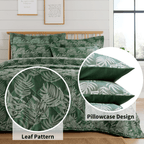 Leaf Jacquard Reversible Duvet Cover Sets in Grey and Pink with Cotton Blend for Ultimate Comfort Eco-Friendly Bedding in King Queen Double Single Sizes by OLIVIA ROCCO