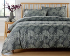 Leaf Jacquard Reversible Duvet Cover Sets in Grey and Pink with Cotton Blend for Ultimate Comfort Eco-Friendly Bedding in King Queen Double Single Sizes by OLIVIA ROCCO