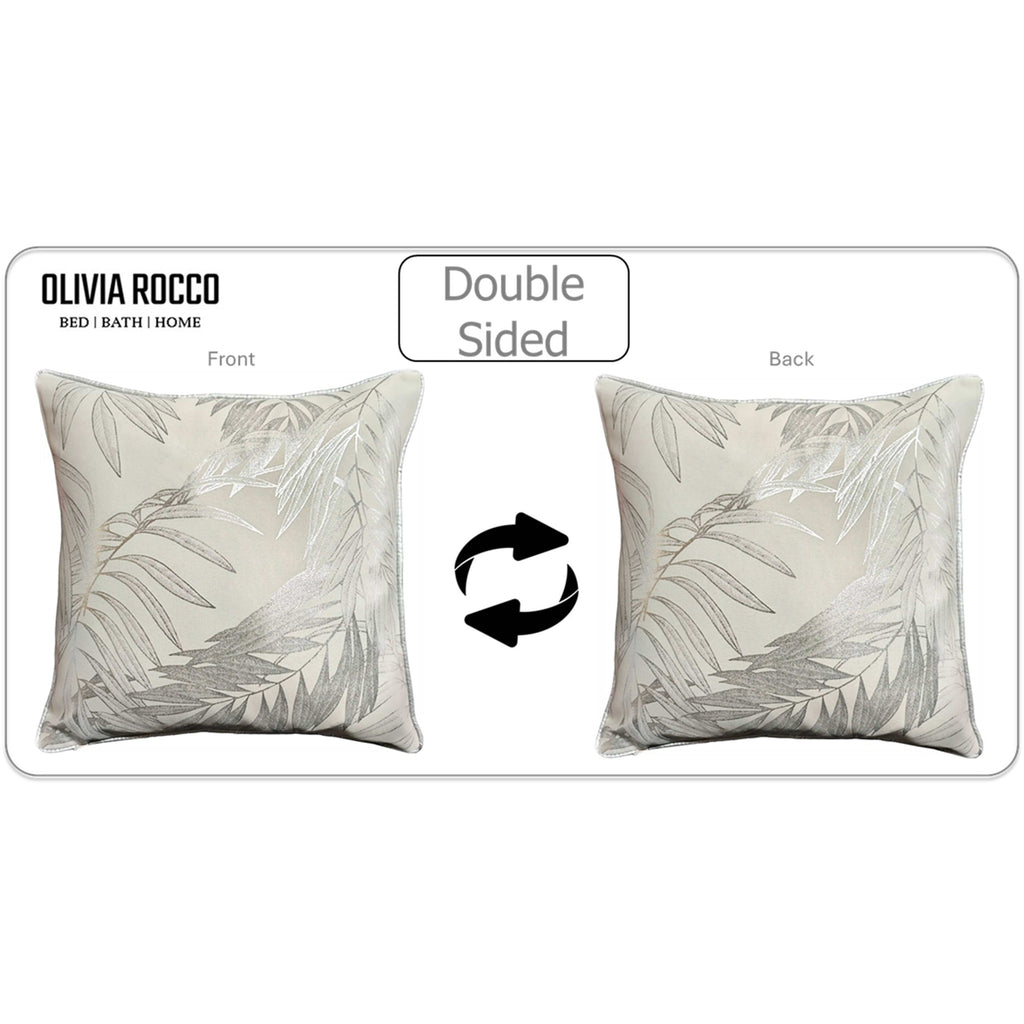 Leaf Sparkle 2 Pack Cushion Covers Leaf Natural Modern Decorative Throw Pillow Cases for Sofa or Bed by OLIVIA ROCCO
