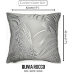 Leaf Sparkle 2 Pack Cushion Covers Leaf Silver Modern Decorative Throw Pillow Cases for Sofa or Bed by OLIVIA ROCCO