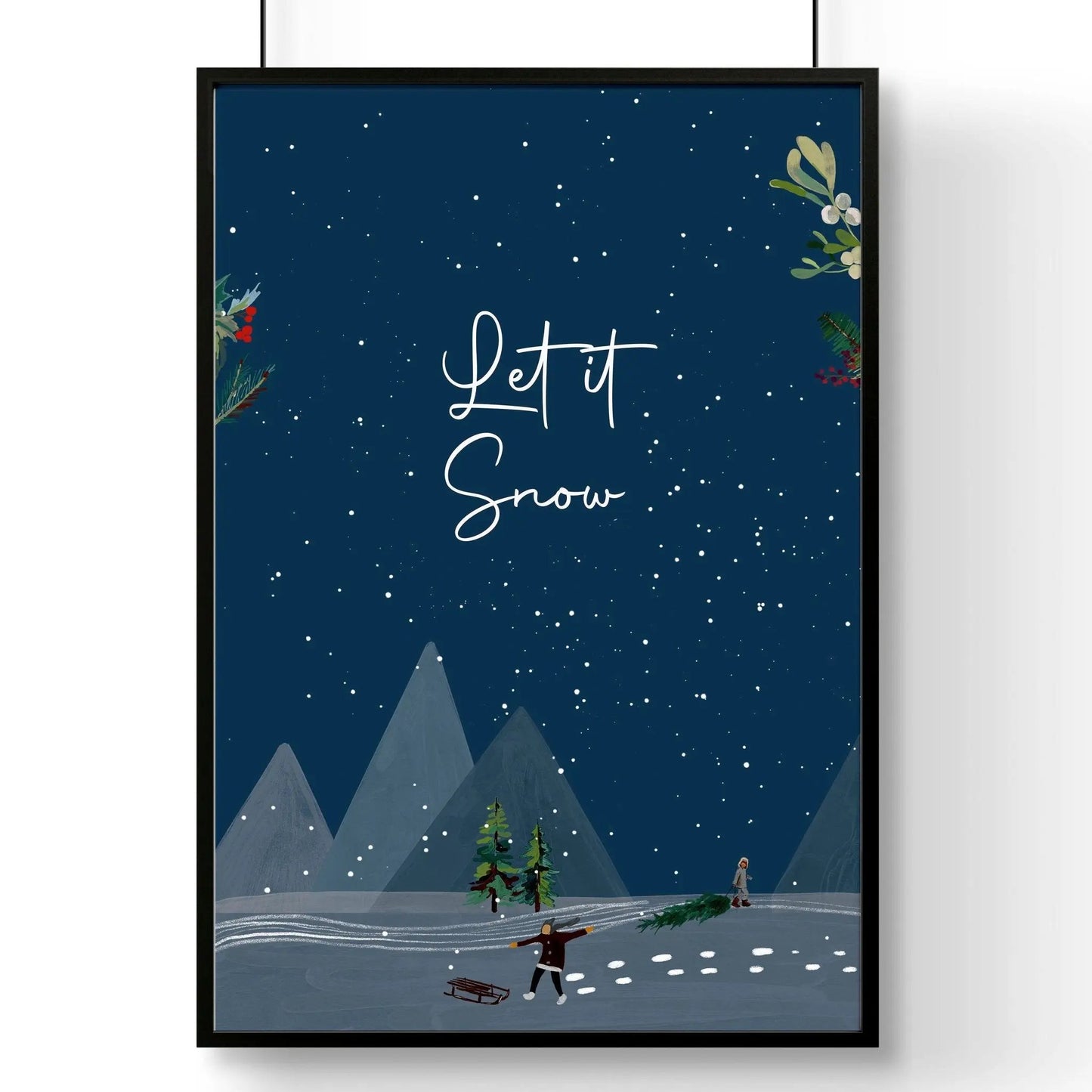 Scandinavian christmas decor wall art print About Wall Art