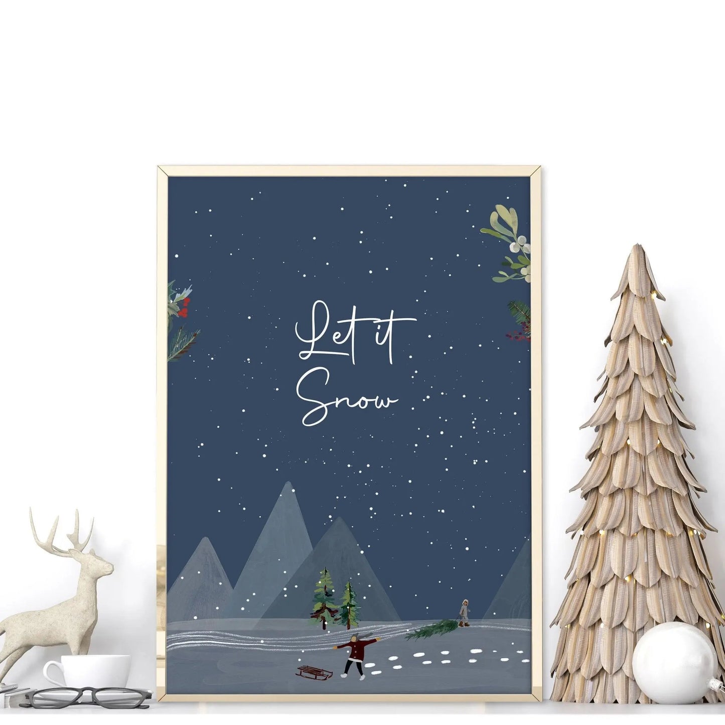 Scandinavian christmas decor wall art print About Wall Art