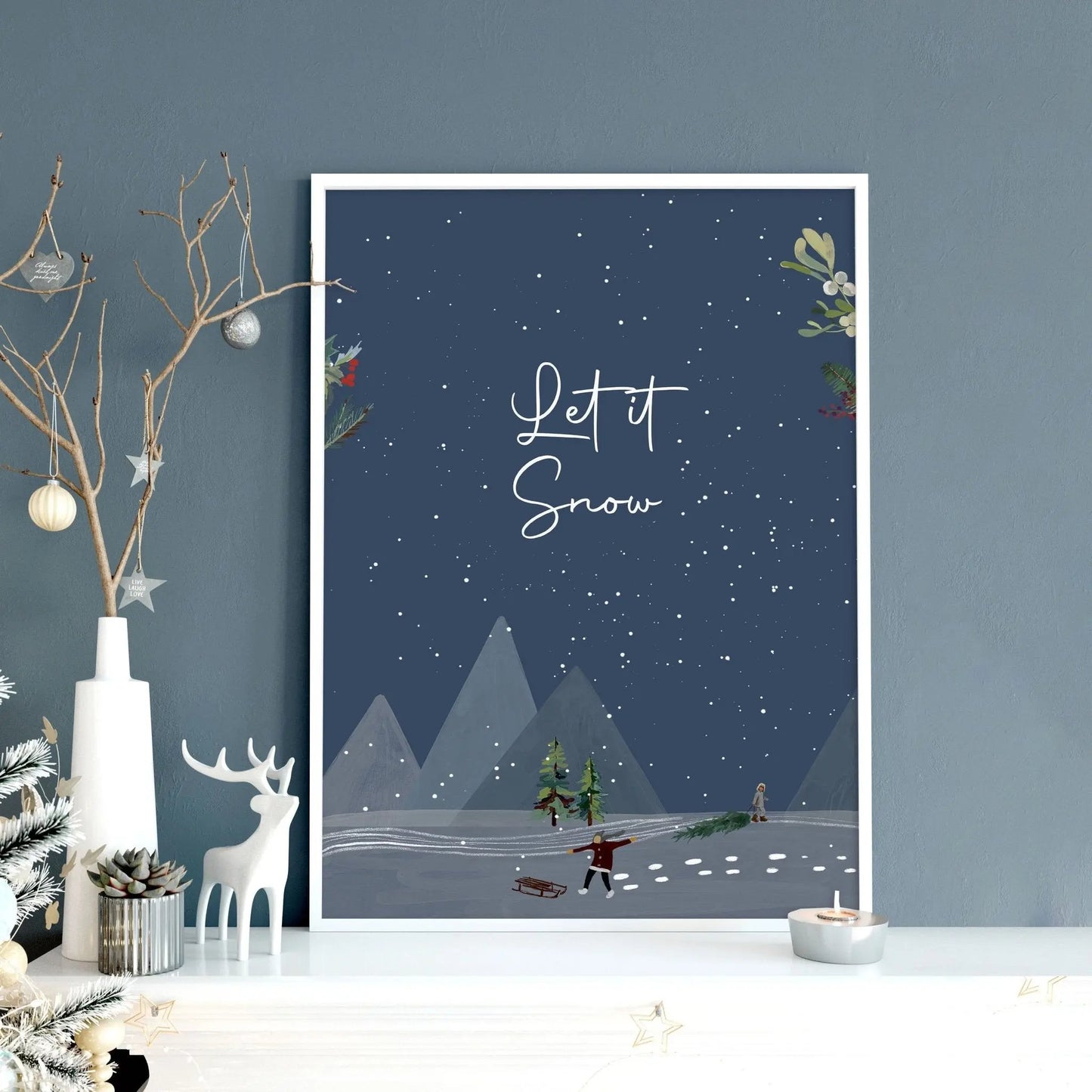 Scandinavian christmas decor wall art print About Wall Art