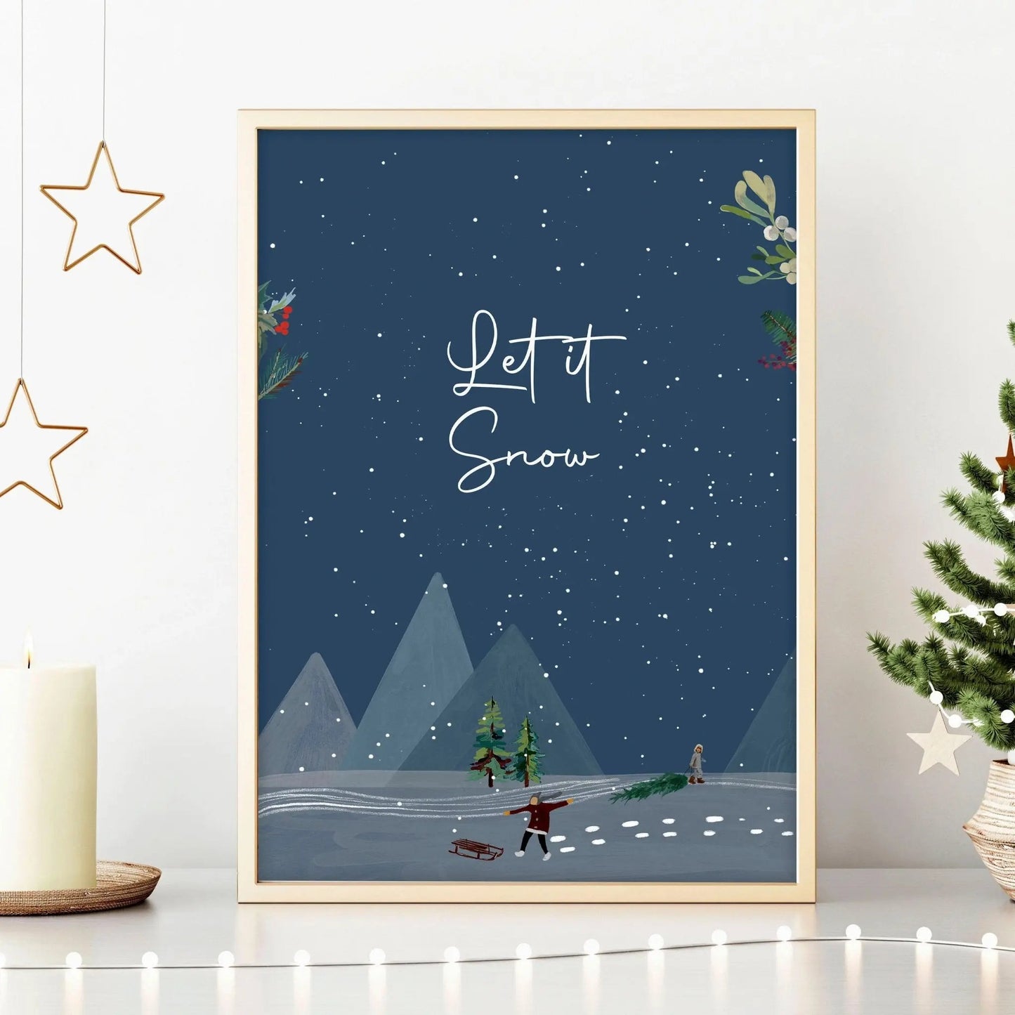 Scandinavian christmas decor wall art print About Wall Art