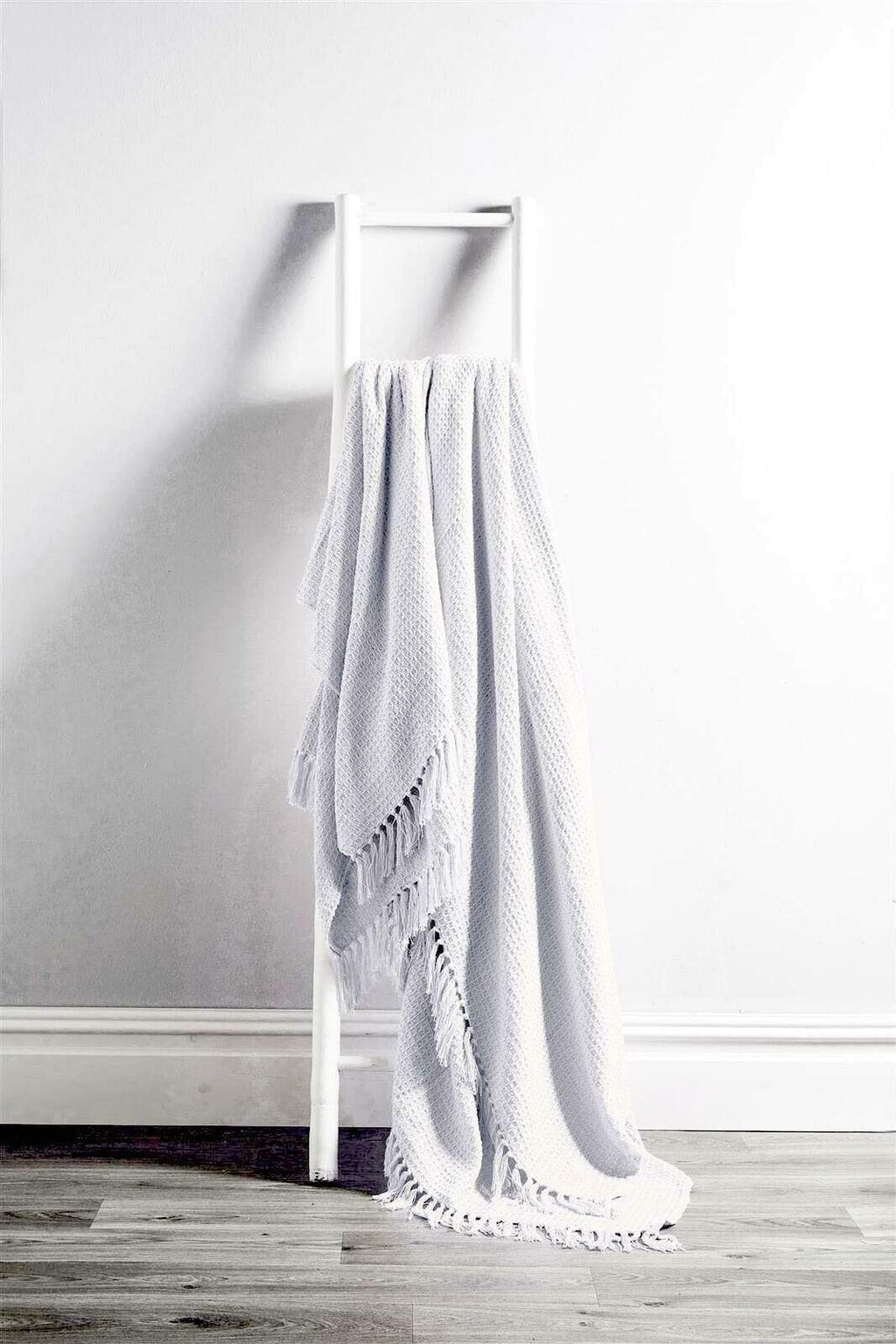 Lisbon Pure Indian Cotton Handwoven Honeycomb Throw Blanket Luxurious Soft Lightweight Easycare Cover for Sofa Bed or Living Room Available in 10 Colours and Sizes by OLIVIA ROCCO
