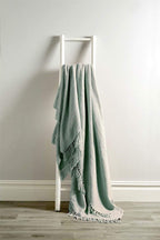 Lisbon Pure Indian Cotton Handwoven Honeycomb Throw Blanket Luxurious Soft Lightweight Easycare Cover for Sofa Bed or Living Room Available in 10 Colours and Sizes by OLIVIA ROCCO