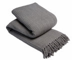 Lisbon Pure Indian Cotton Handwoven Honeycomb Throw Blanket Luxurious Soft Lightweight Easycare Cover for Sofa Bed or Living Room Available in 10 Colours and Sizes by OLIVIA ROCCO