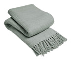 Lisbon Pure Indian Cotton Handwoven Honeycomb Throw Blanket Luxurious Soft Lightweight Easycare Cover for Sofa Bed or Living Room Available in 10 Colours and Sizes by OLIVIA ROCCO
