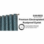 Luxe Geo Velvet Eyelet Curtains - Thermal Insulated Blackout Drapes