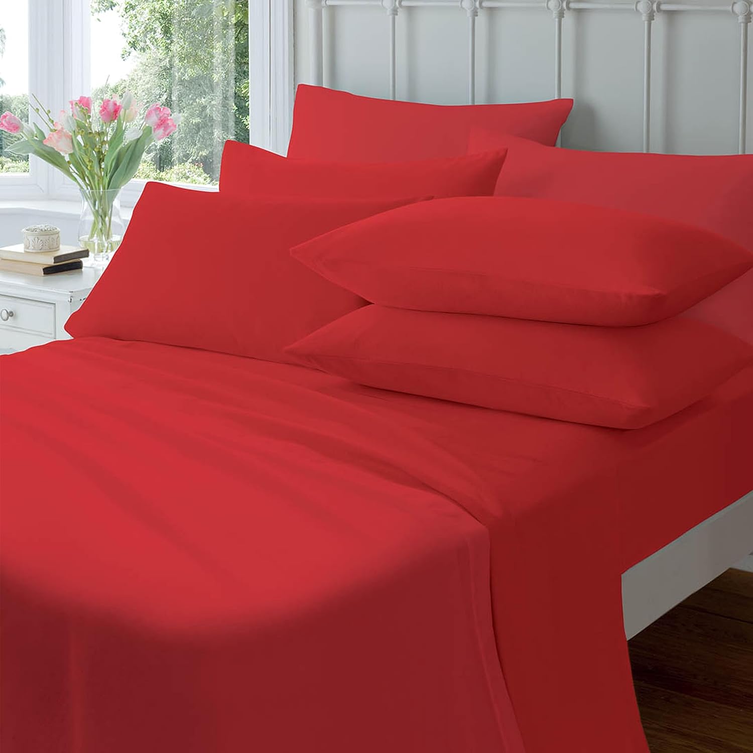 Luxurious Brushed Cotton Easycare Flannelette Fitted Sheets Super Soft Elastic-Fitted Design for Warm Comfortable Sleep Multiple Sizes by OLIVIA ROCCO