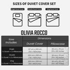 Maine Check Super Soft Fluffy Fleece Duvet Cover Set with Pillowcases Reversible Bedding for Winter Warmth in Black Grey by OLIVIA ROCCO
