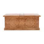 Carved Mango Wood Coffee Table/Blanket Box