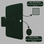 Miami 2 Piece Emerald Green Bath Mat & Pedestal Set Non-Slip Soft & Absorbent Bathroom Mat Set for Comfort & Safety by OLIVIA ROCCO
