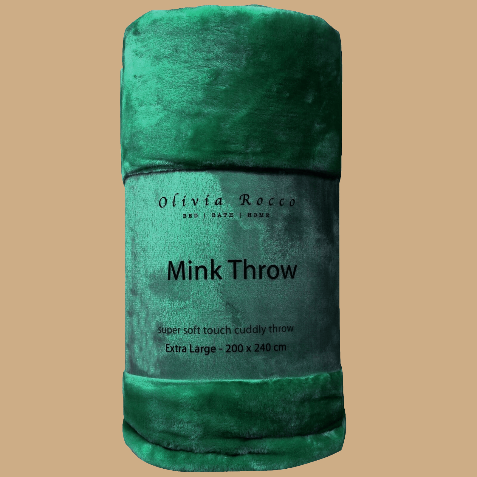 Mink Faux Fur Velvet Touch Extra Large Luxury Throw Blanket Soft Warm and Calming Colours for Bed & Sofa by OLIVIA ROCCO