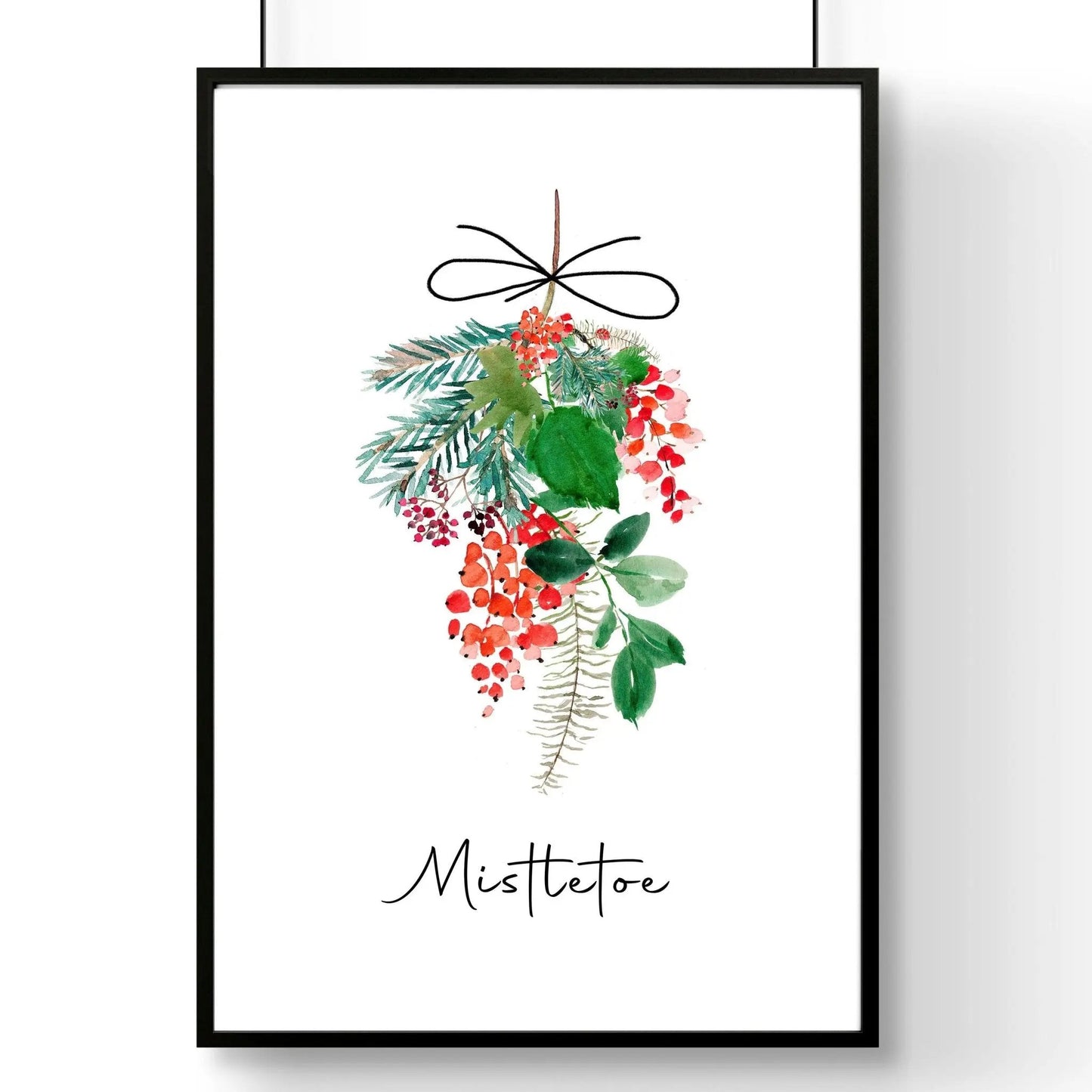 Christmas wall decorations indoor | Mistletoe wall art print About Wall Art