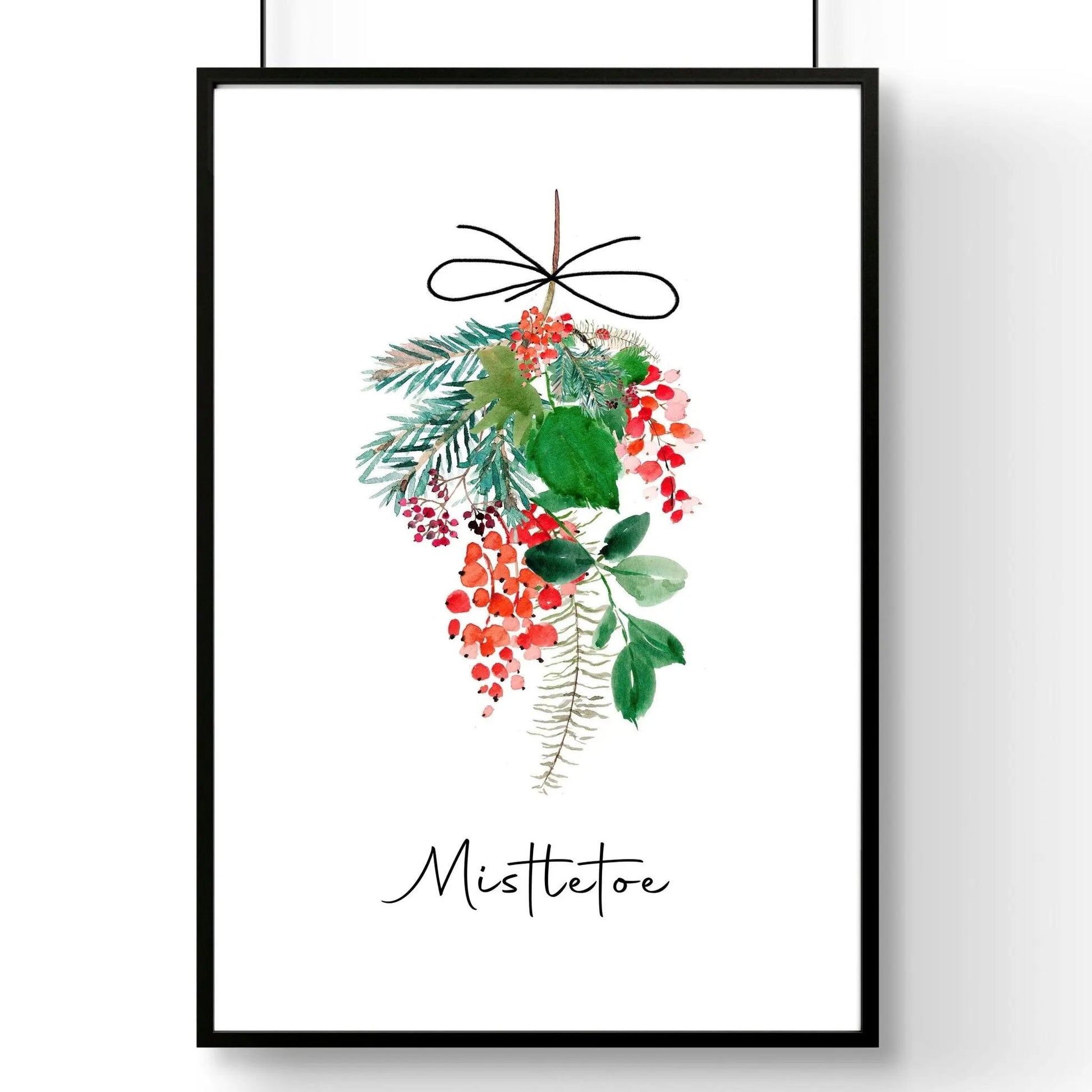 Christmas wall decorations indoor | Mistletoe wall art print About Wall Art