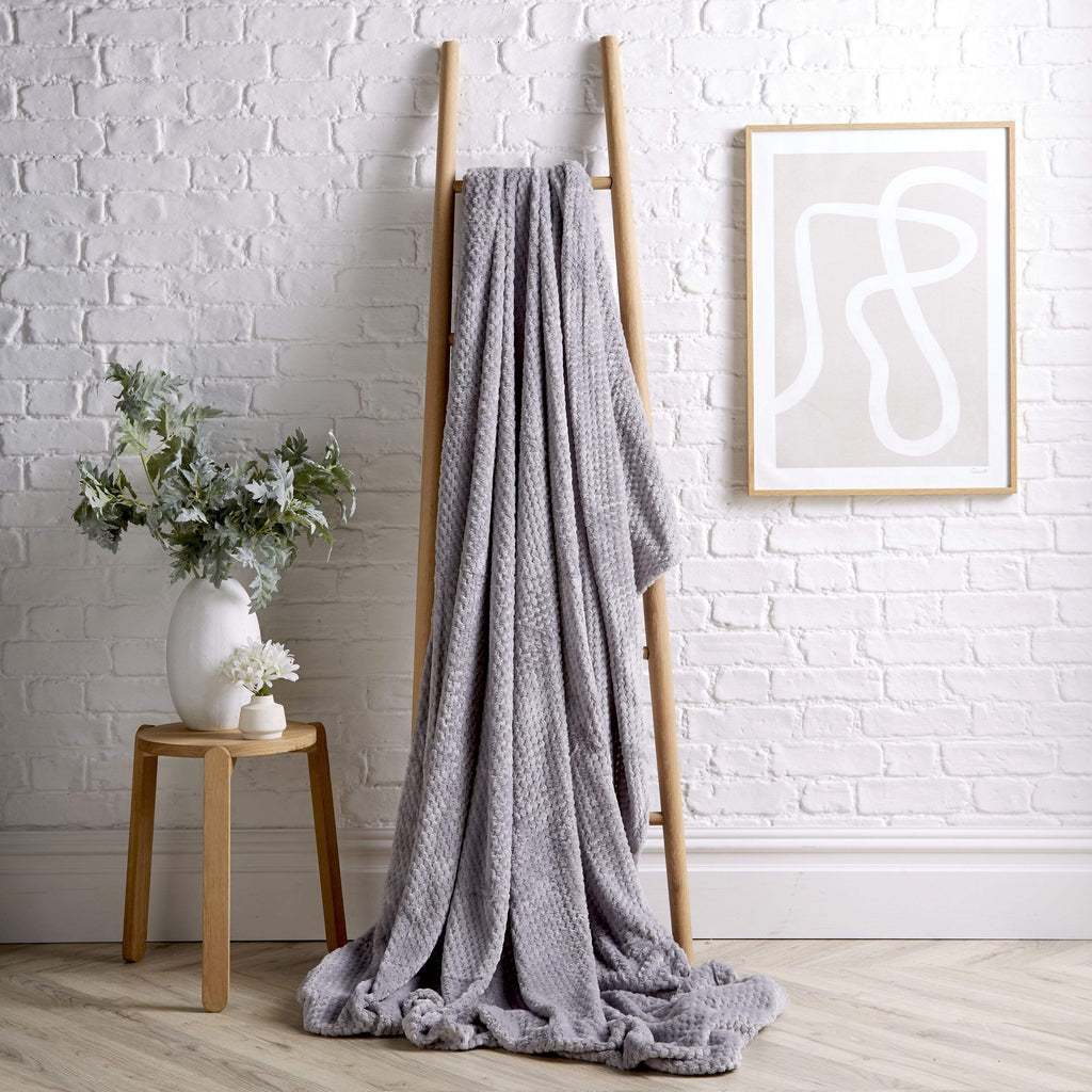 Oversized Chunky Soft Fleece Blanket Cloud Throw Faux Fur Polyester Blend Warm Stylish Home Decor Double King Beds Sofas by OLIVIA ROCCO